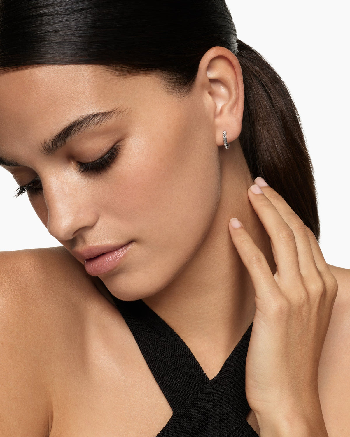David Yurman Sculpted Cable Micro Huggie Hoop Earrings David Yurman Women’s