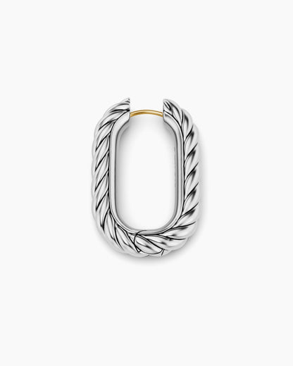 David Yurman DY Madison® Cable Hoop Earrings in Sterling Silver, 29.3mm David Yurman Women’s