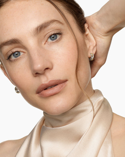 David Yurman Crossover Three Row Huggie Hoop Earrings David Yurman Women’s