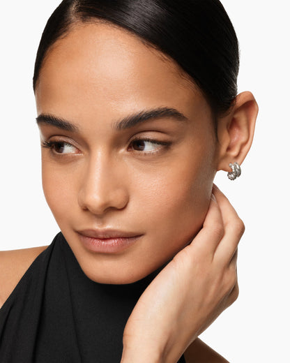 David Yurman DY Mercer Double Hoop Huggie Earrings David Yurman Women’s