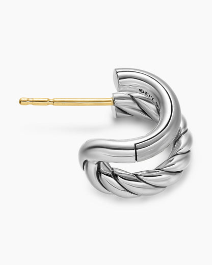 David Yurman DY Mercer Double Hoop Huggie Earrings David Yurman Women’s
