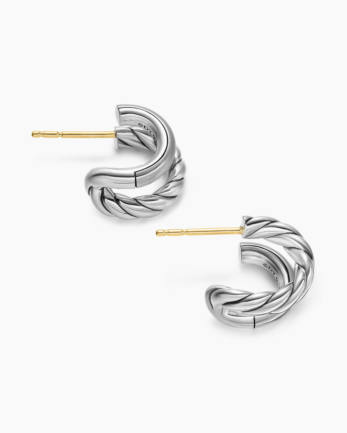 David Yurman DY Mercer Double Hoop Huggie Earrings David Yurman Women’s
