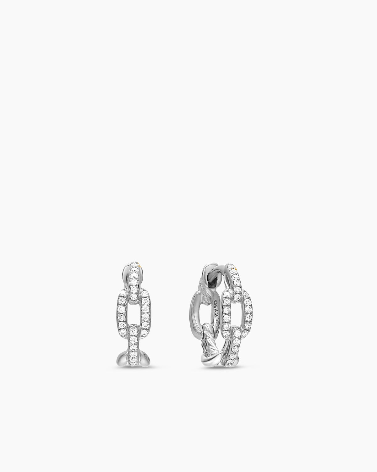 David Yurman Stax Chain Link Huggie Hoop Earrings David Yurman Women’s