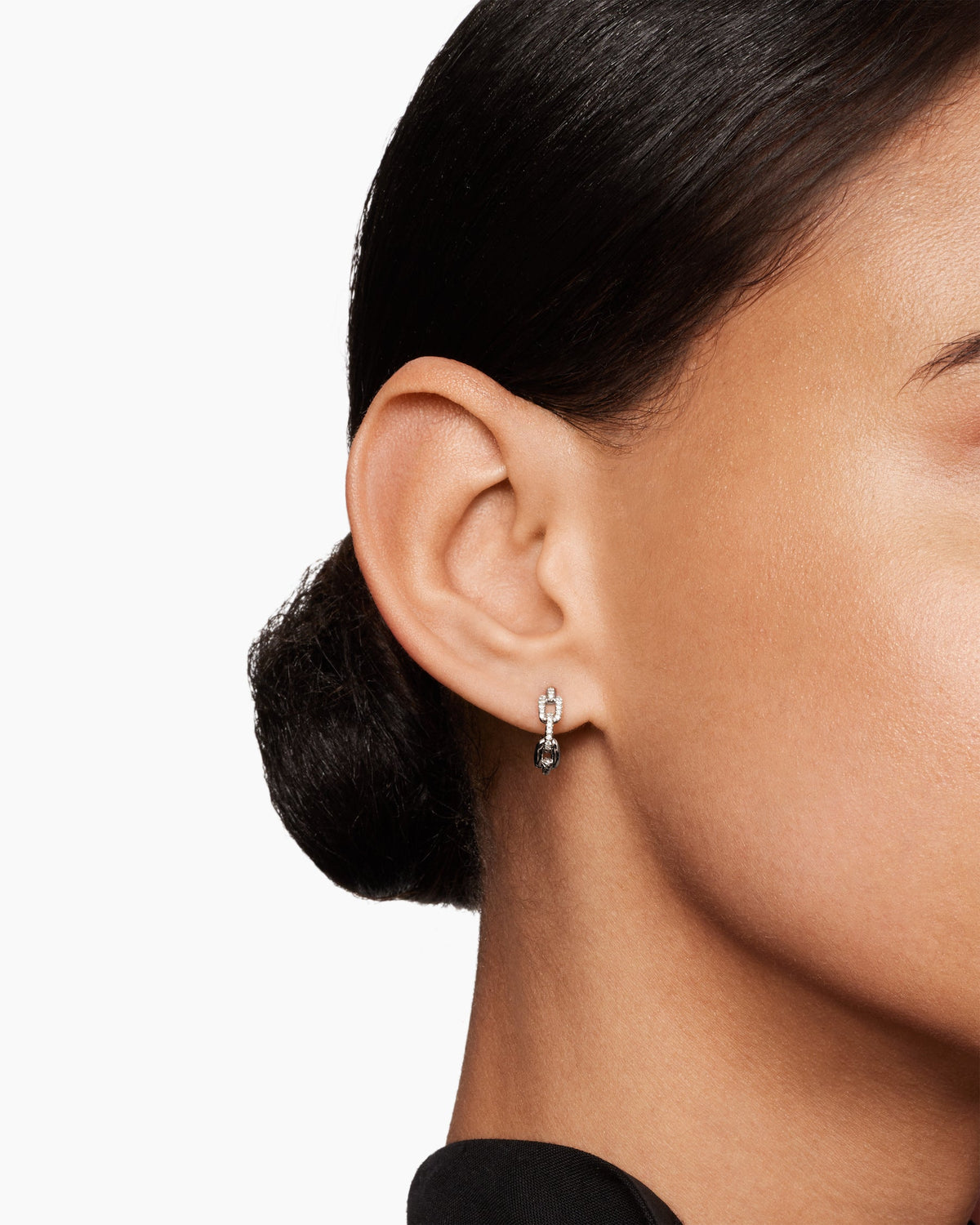 David Yurman Stax Chain Link Huggie Hoop Earrings David Yurman Women’s