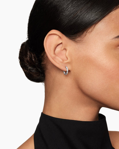 David Yurman Pavé Huggie Hoop Earrings David Yurman Women’s