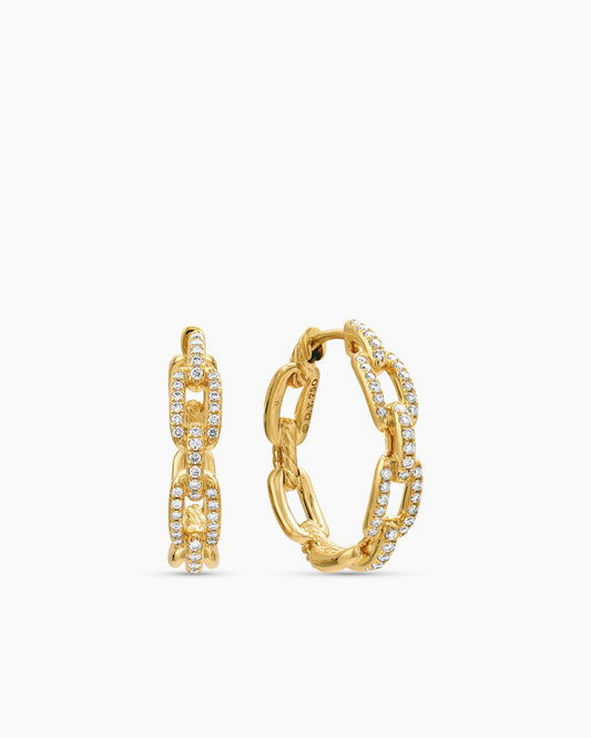 David Yurman Stax Chain Link Hoop Earrings David Yurman Women’s