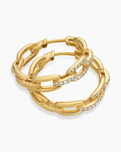 David Yurman Stax Chain Link Hoop Earrings David Yurman Women’s