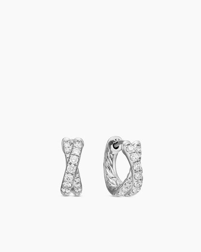 David Yurman Pavé Crossover Hoop Earrings David Yurman Women’s