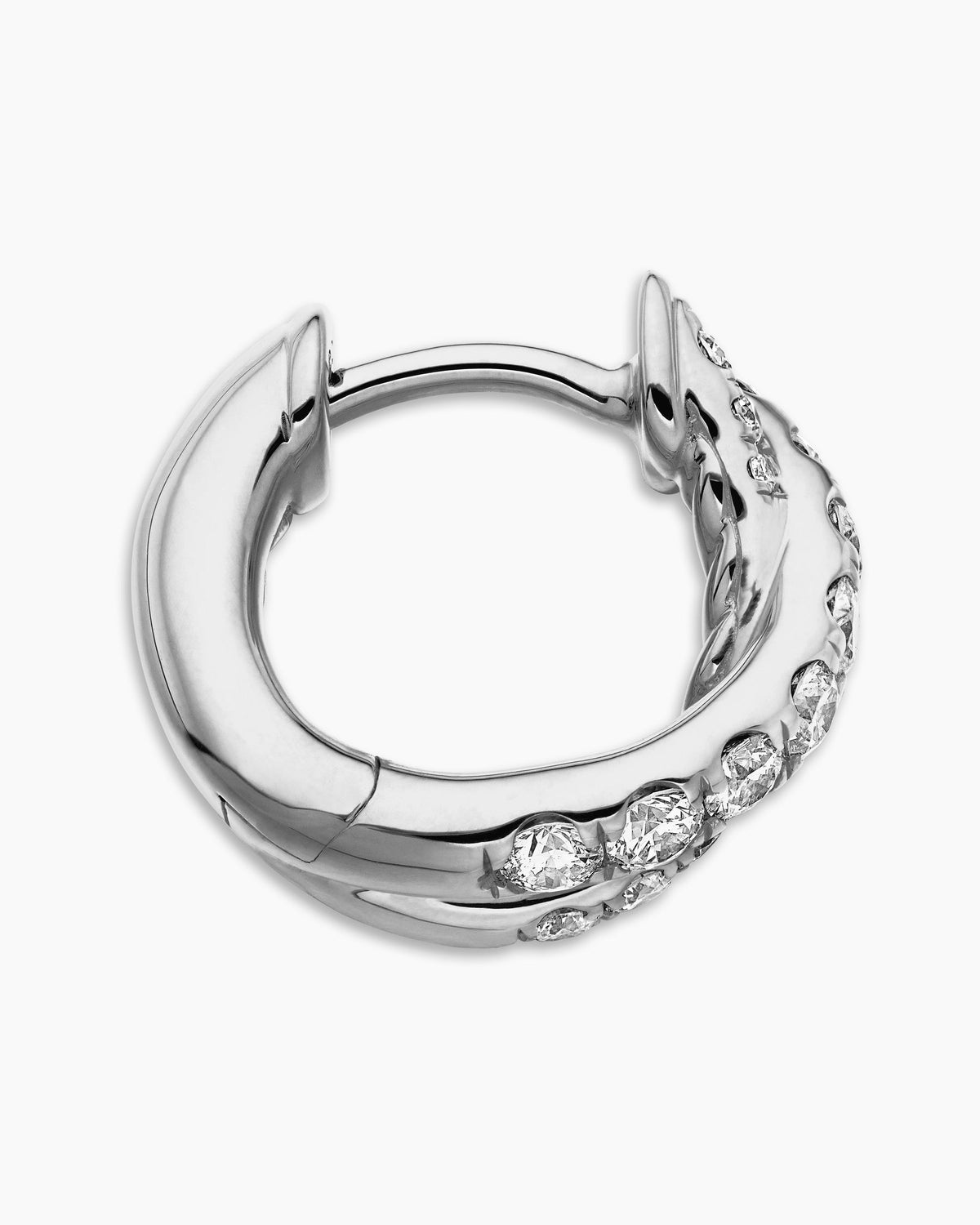 David Yurman Pavé Crossover Hoop Earrings David Yurman Women’s