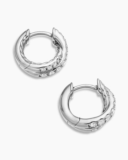 David Yurman Pavé Crossover Hoop Earrings David Yurman Women’s