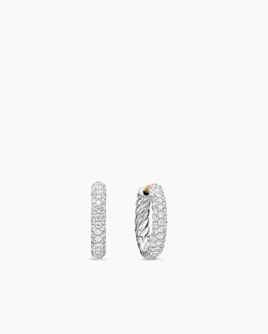 David Yurman Petite Pavé Huggie Hoop Earrings David Yurman Women’s