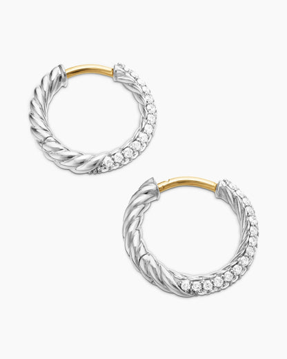 David Yurman Petite Pavé Huggie Hoop Earrings David Yurman Women’s