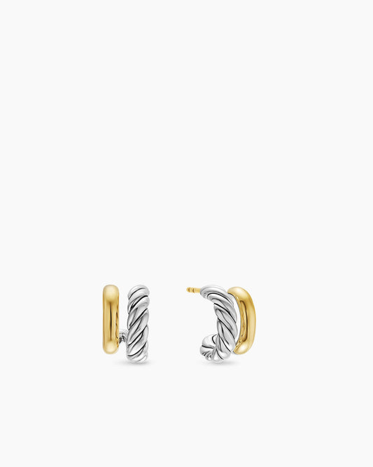 David Yurman DY Mercer Double Hoop Huggie Earrings David Yurman Women’s