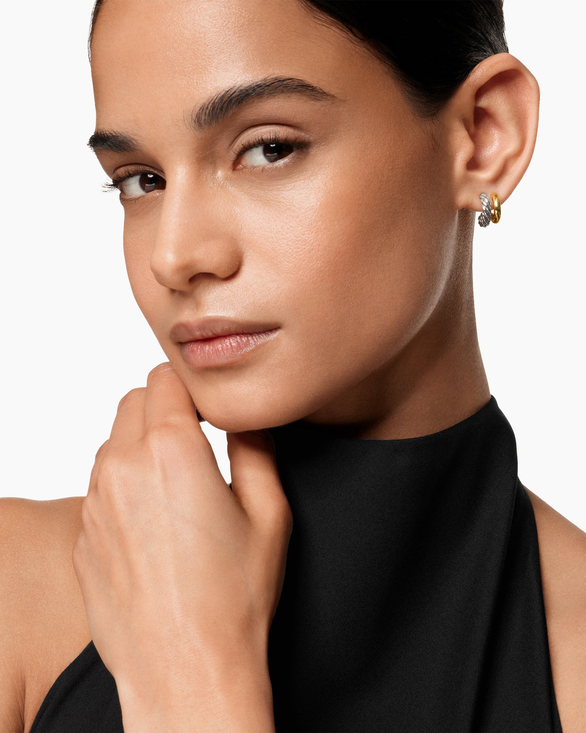 David Yurman DY Mercer Double Hoop Huggie Earrings David Yurman Women’s