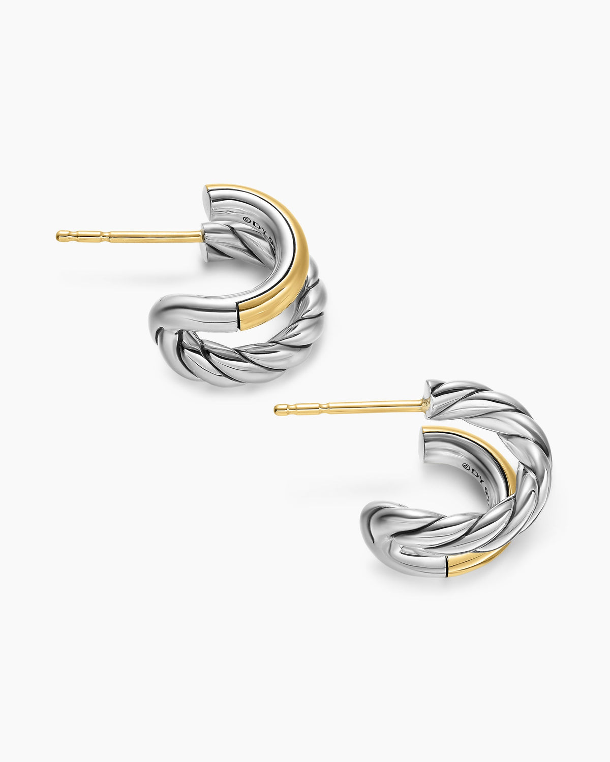 David Yurman DY Mercer Double Hoop Huggie Earrings David Yurman Women’s