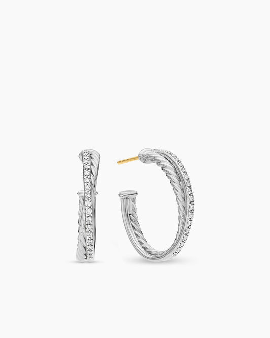 David Yurman Crossover Hoop Earrings David Yurman Women’s
