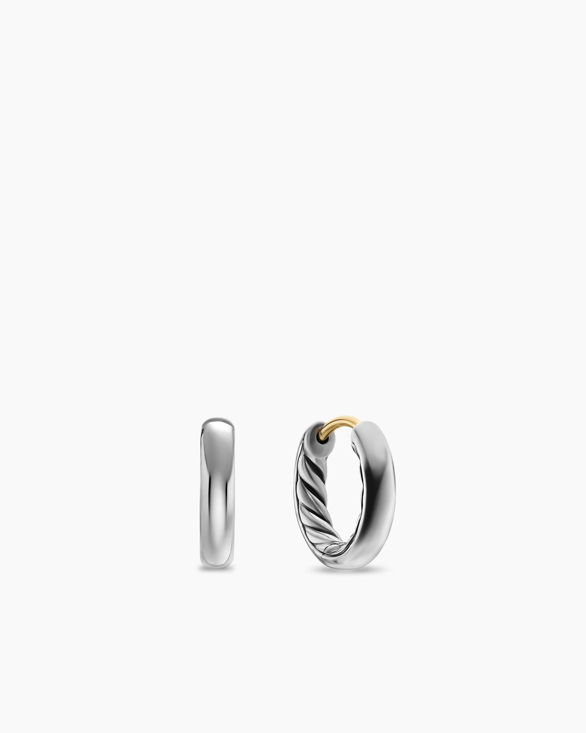 David Yurman DY Mercer® Huggie Hoop Earrings in Sterling Silver, 12mm David Yurman Women’s