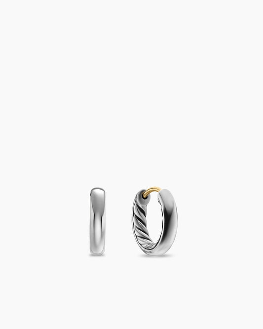 David Yurman DY Mercer® Huggie Hoop Earrings in Sterling Silver, 12mm David Yurman Women’s
