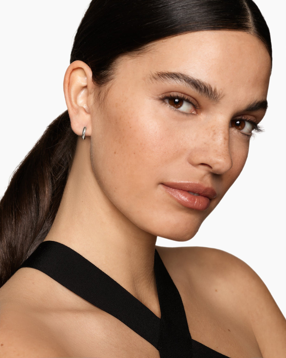 David Yurman DY Mercer® Huggie Hoop Earrings in Sterling Silver, 12mm David Yurman Women’s