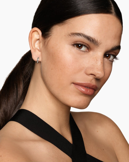 David Yurman DY Mercer® Huggie Hoop Earrings in Sterling Silver, 12mm David Yurman Women’s