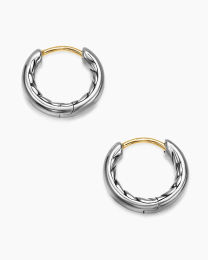 David Yurman DY Mercer® Huggie Hoop Earrings in Sterling Silver, 12mm David Yurman Women’s