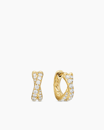 David Yurman Pavé Crossover Hoop Earrings David Yurman Women’s