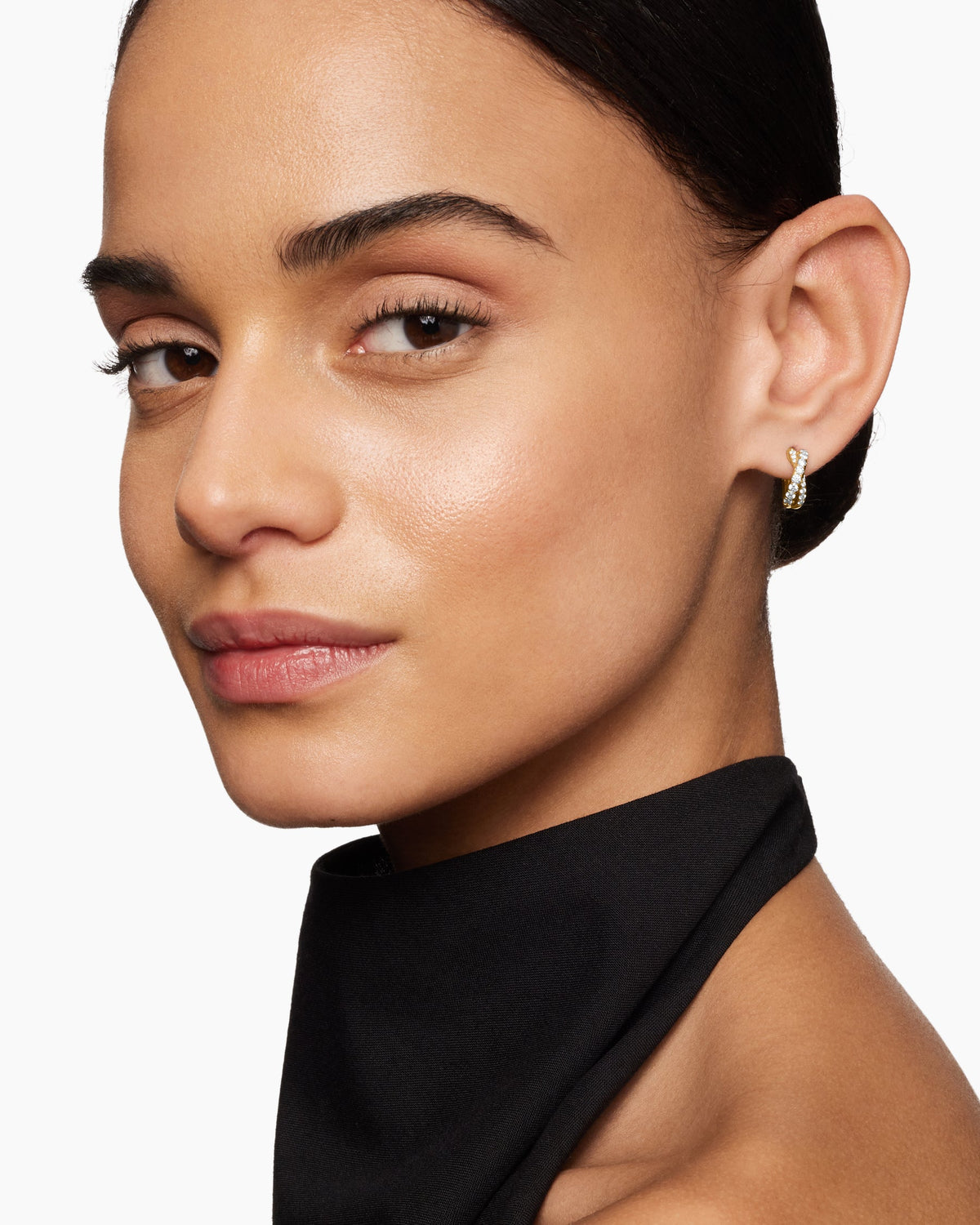 David Yurman Pavé Crossover Hoop Earrings David Yurman Women’s