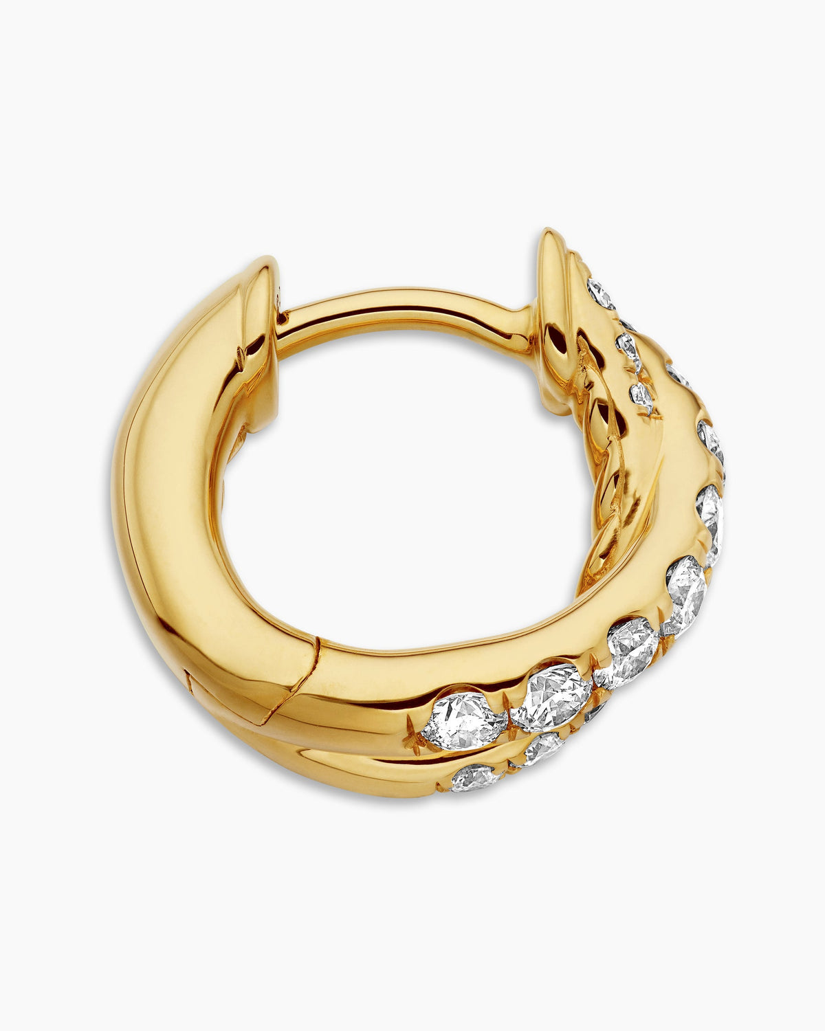 David Yurman Pavé Crossover Hoop Earrings David Yurman Women’s