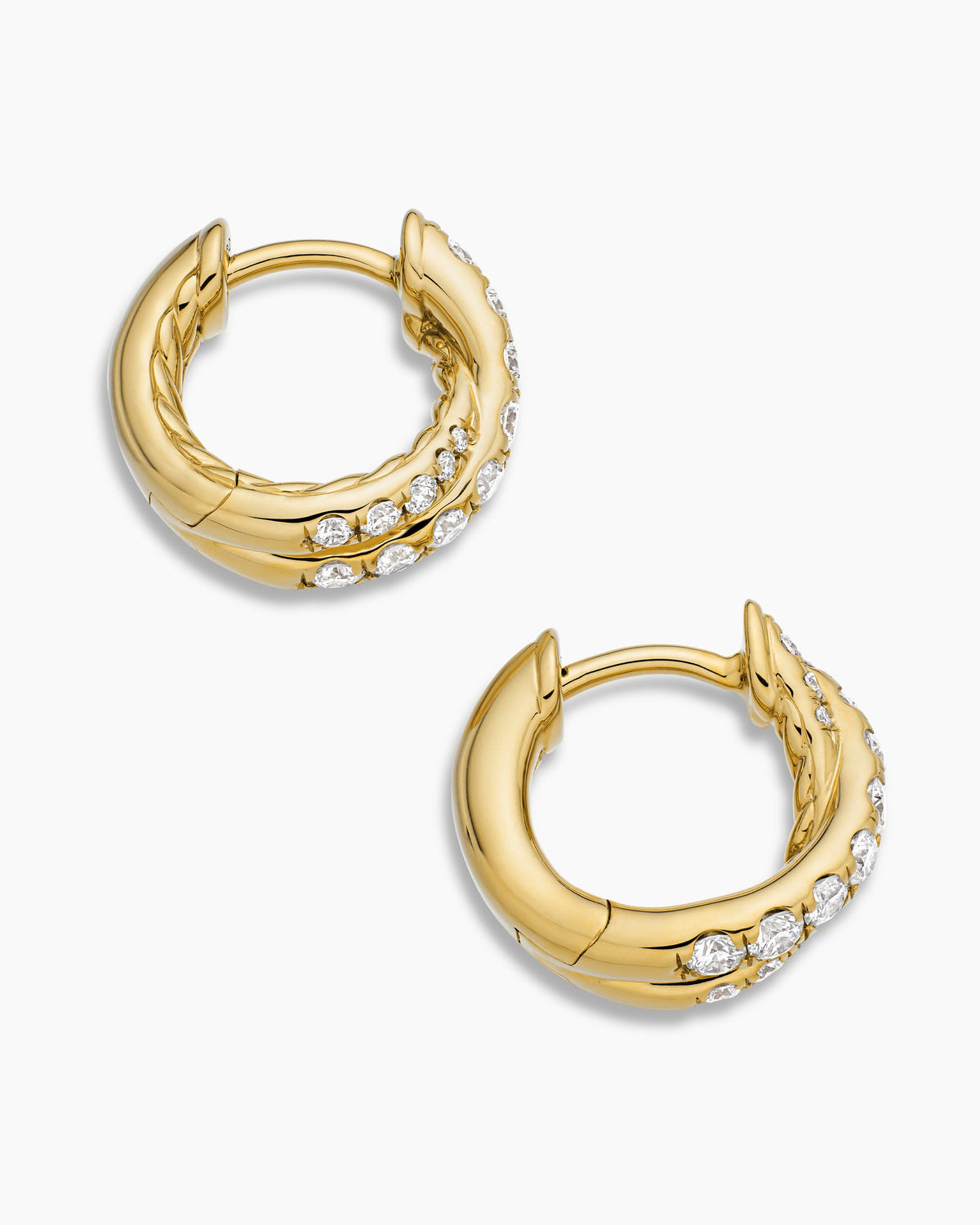 David Yurman Pavé Crossover Hoop Earrings David Yurman Women’s