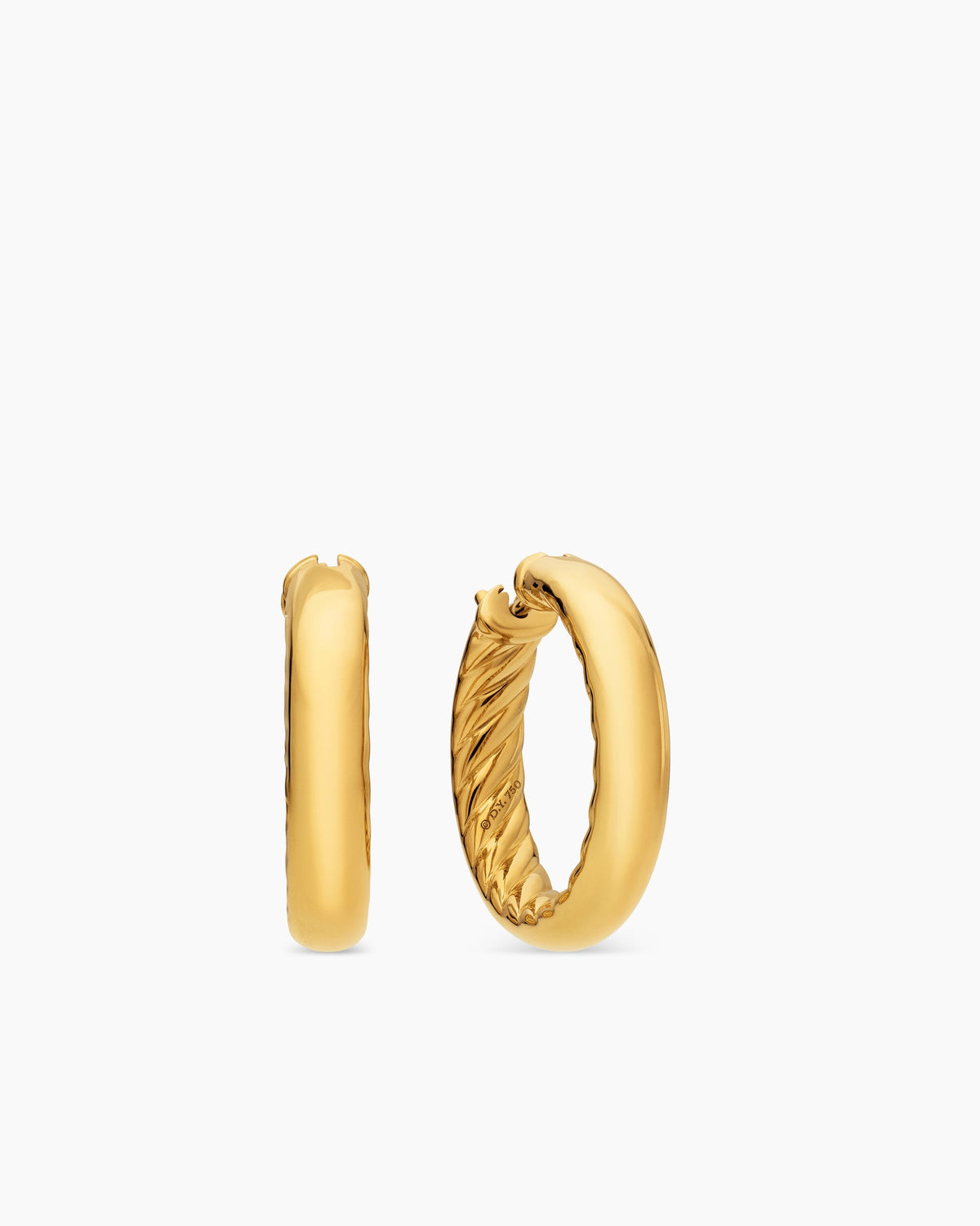 David Yurman DY Mercer® Hoop Earrings in 18K Yellow Gold, 25.4mm David Yurman Women’s