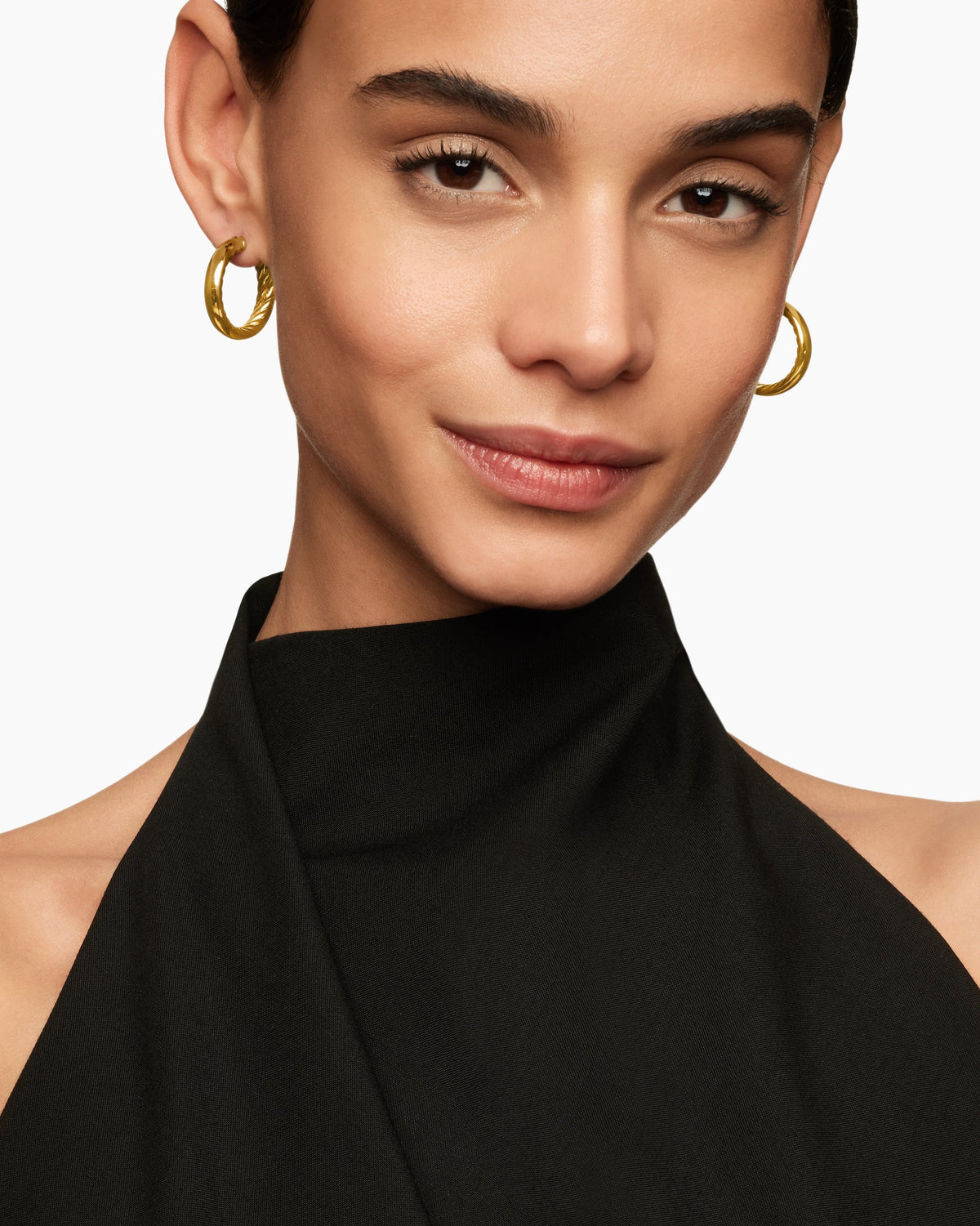 David Yurman DY Mercer® Hoop Earrings in 18K Yellow Gold, 25.4mm David Yurman Women’s