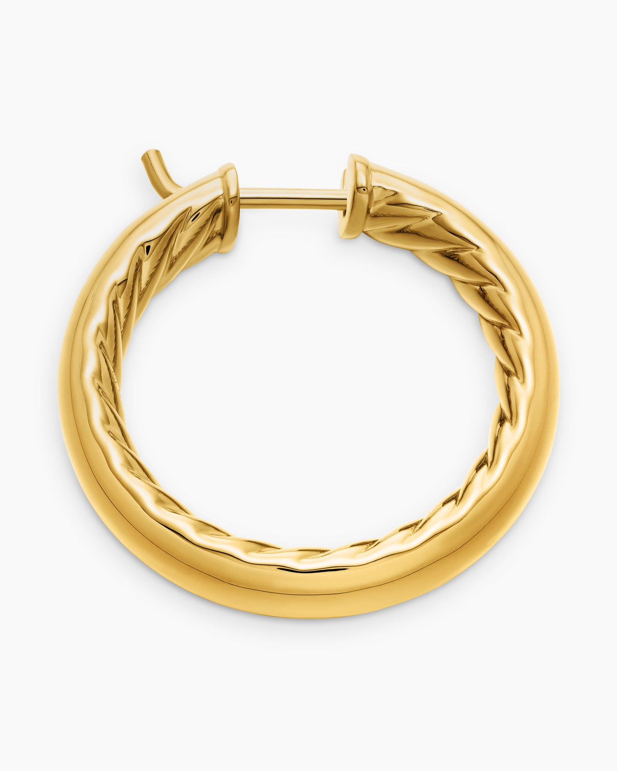 David Yurman DY Mercer® Hoop Earrings in 18K Yellow Gold, 25.4mm David Yurman Women’s