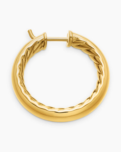 David Yurman DY Mercer® Hoop Earrings in 18K Yellow Gold, 25.4mm David Yurman Women’s
