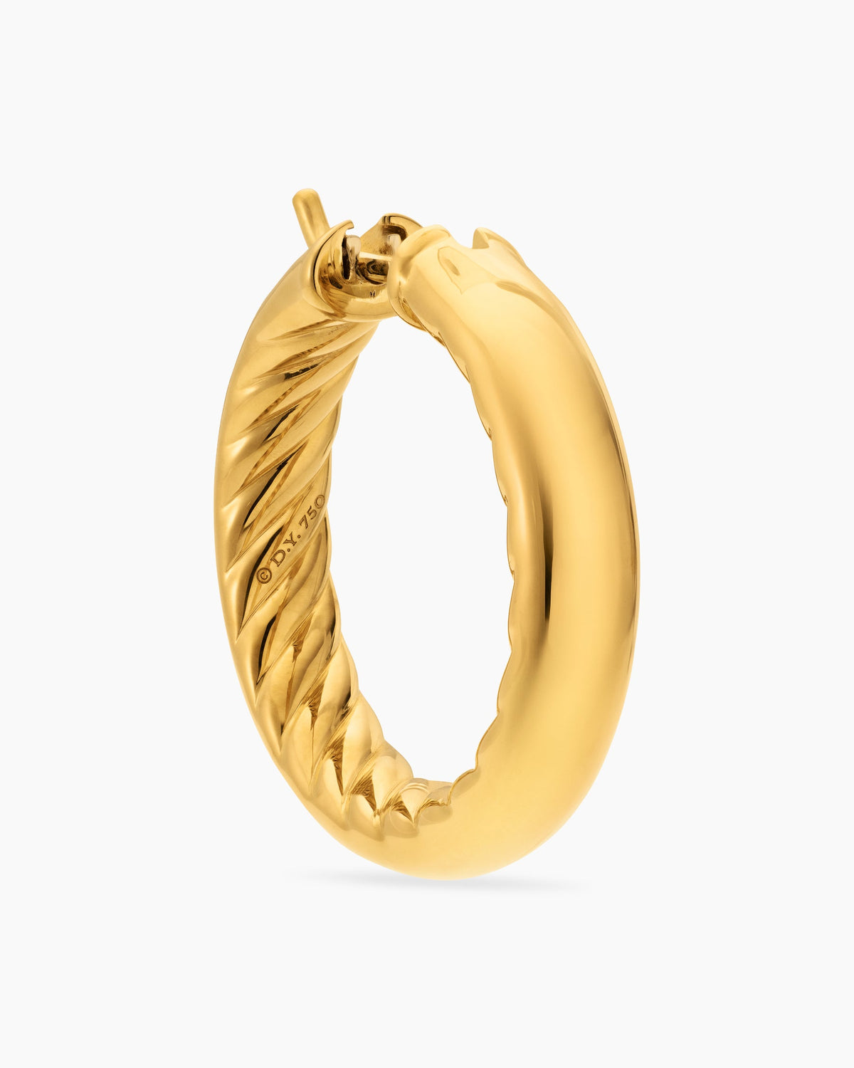 David Yurman DY Mercer® Hoop Earrings in 18K Yellow Gold, 25.4mm David Yurman Women’s