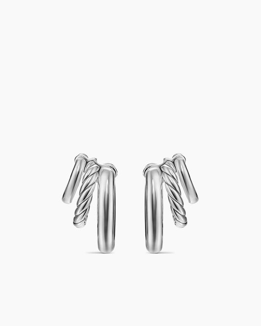 David Yurman DY Mercer Three Row Hoop Earrings David Yurman Women’s