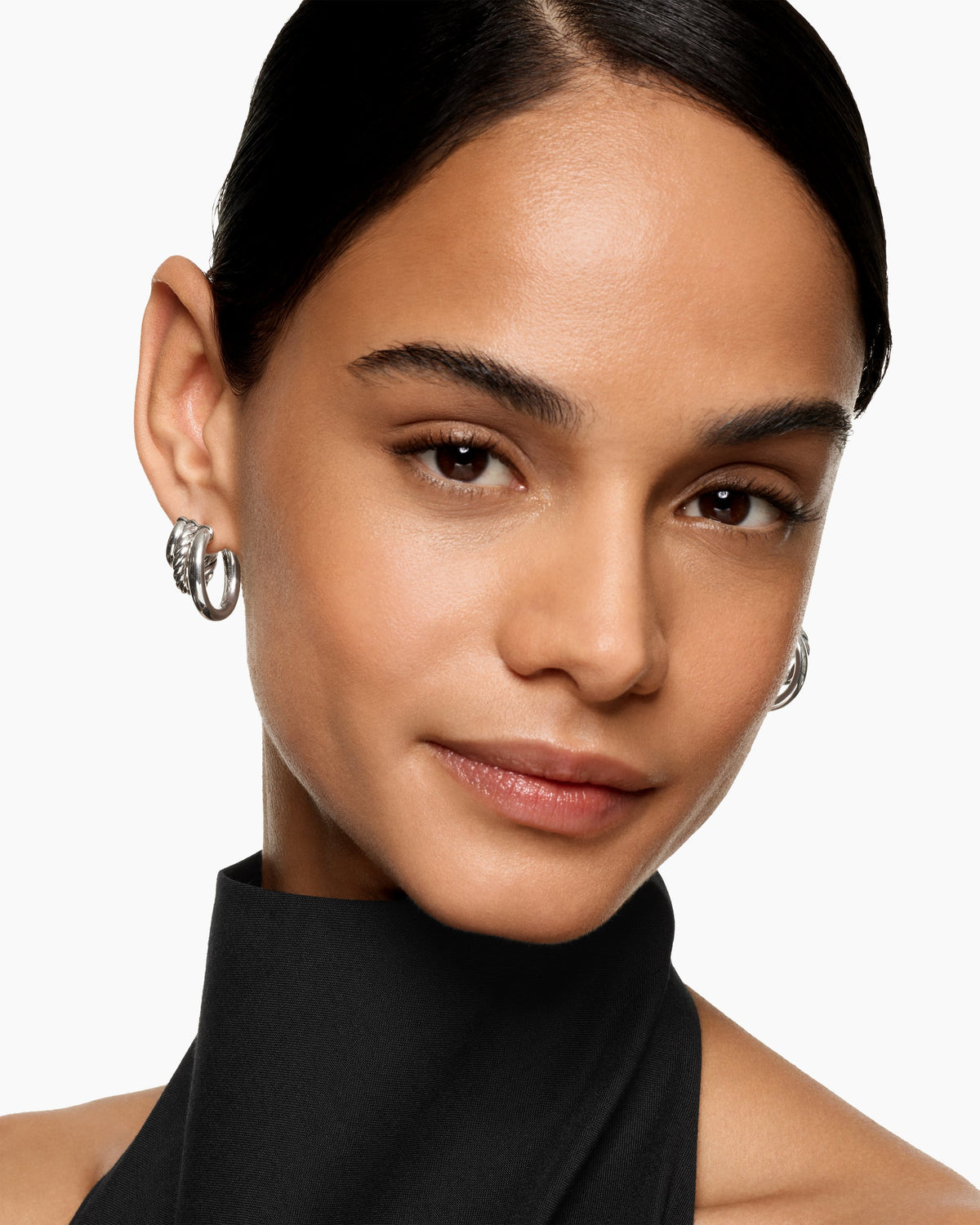 David Yurman DY Mercer Three Row Hoop Earrings David Yurman Women’s