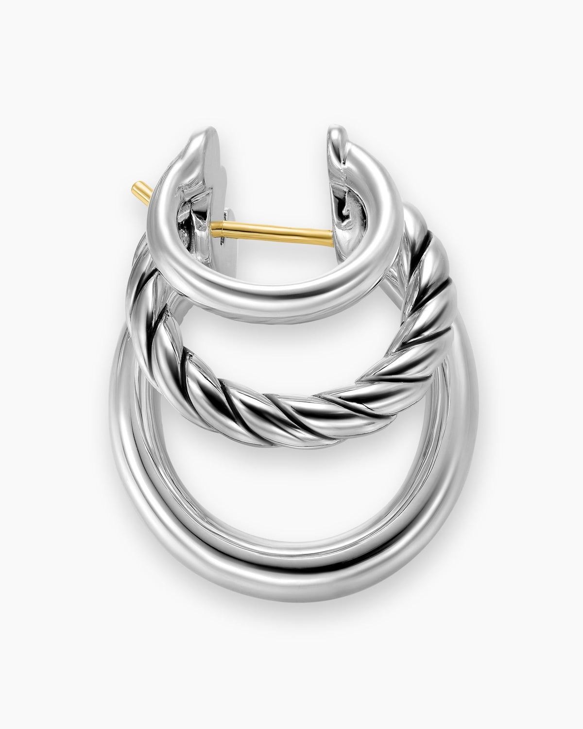 David Yurman DY Mercer Three Row Hoop Earrings David Yurman Women’s