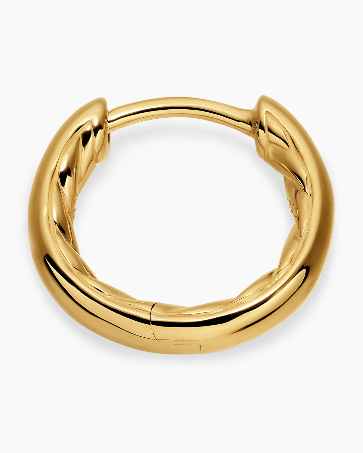 David Yurman DY Mercer® Huggie Hoop Earrings in 18K Yellow Gold, 12mm David Yurman Women’s