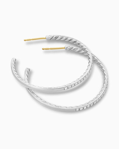 David Yurman Pavé Hoop Earrings David Yurman Women’s