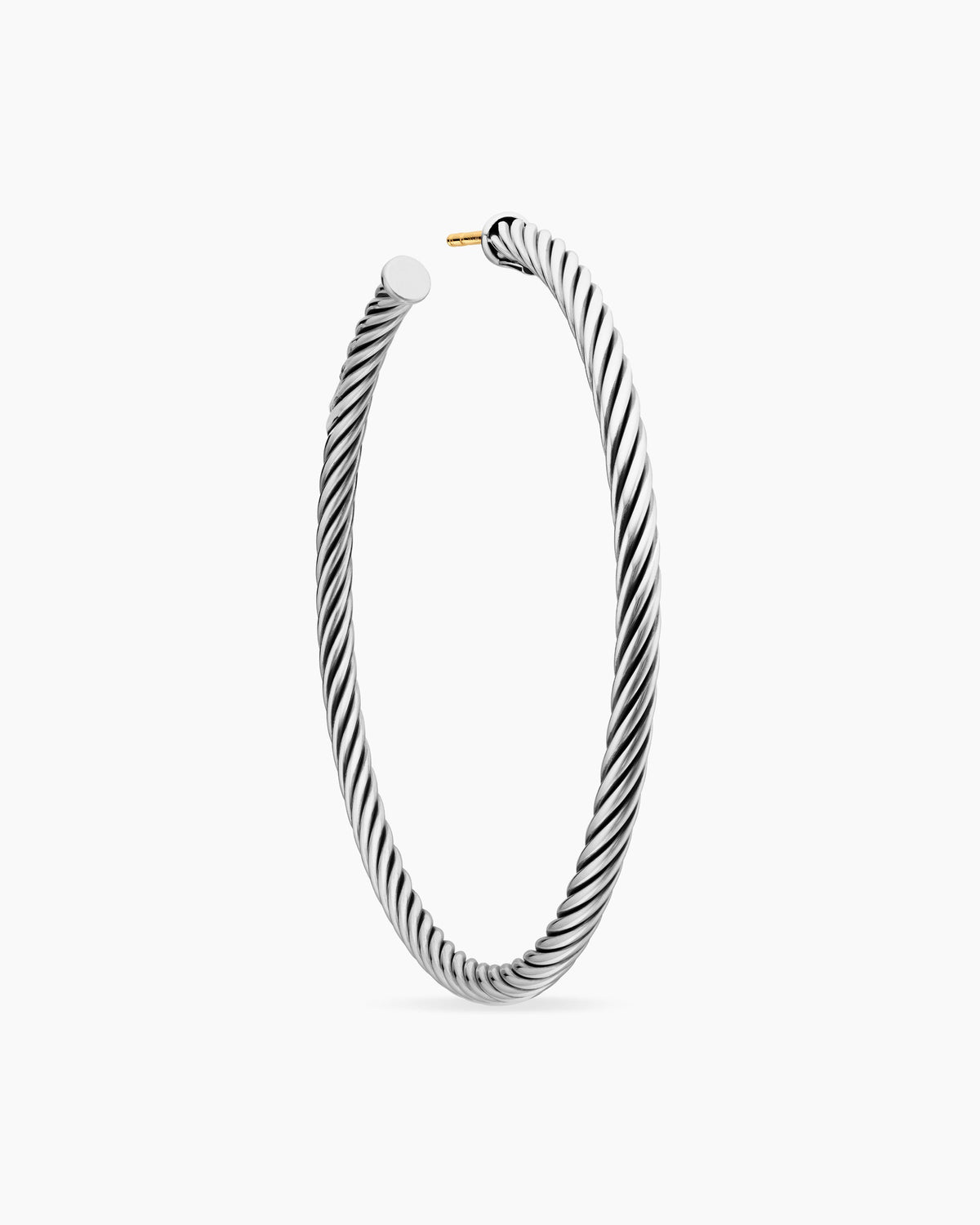 David Yurman Cable Hoop Earrings in Sterling Silver, 2in David Yurman Women’s