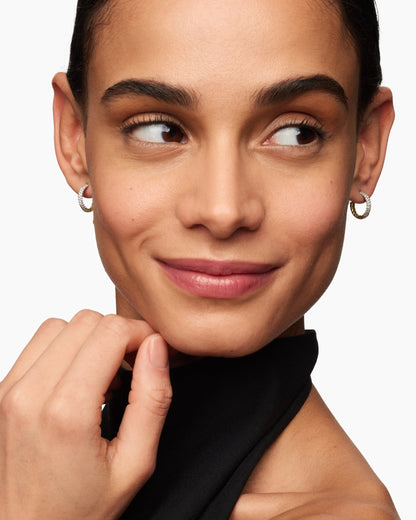 David Yurman Petite Pavé Huggie Hoop Earrings David Yurman Women’s
