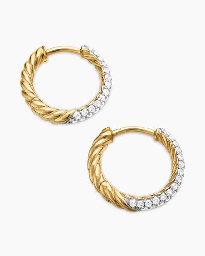 David Yurman Petite Pavé Huggie Hoop Earrings David Yurman Women’s