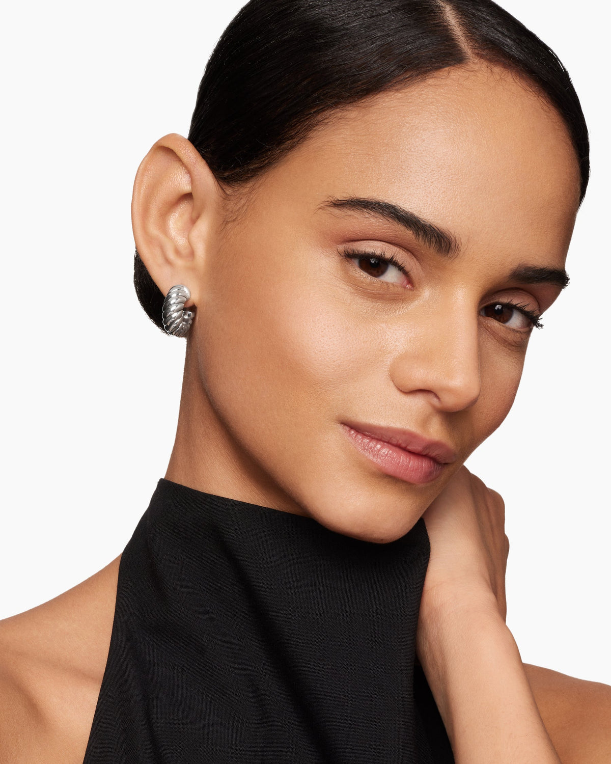 David Yurman Sculpted Cable Shrimp Earrings in Sterling Silver, 20.5mm David Yurman Women’s
