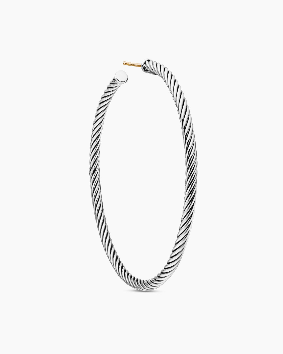 David Yurman Cable Hoop Earrings in Sterling Silver, 2.5in David Yurman Women’s