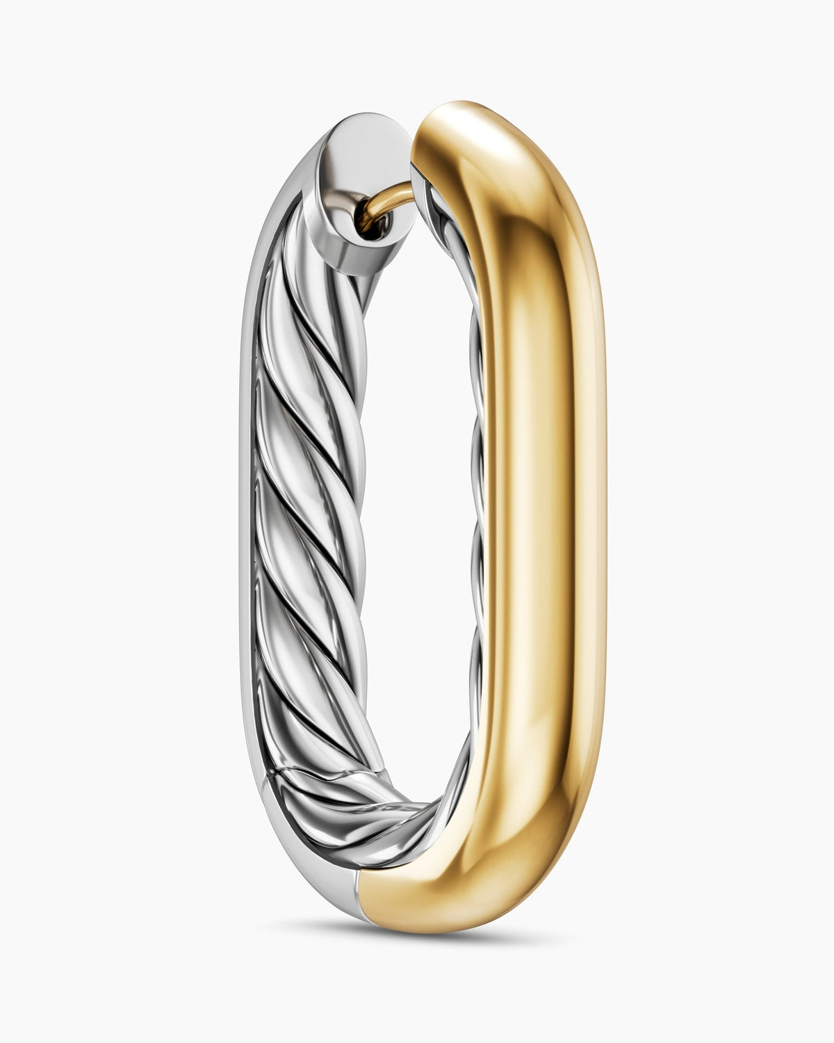 David Yurman DY Madison® Smooth Hoop Earrings in Sterling Silver with 14K Yellow Gold, 29.5mm David Yurman Women’s