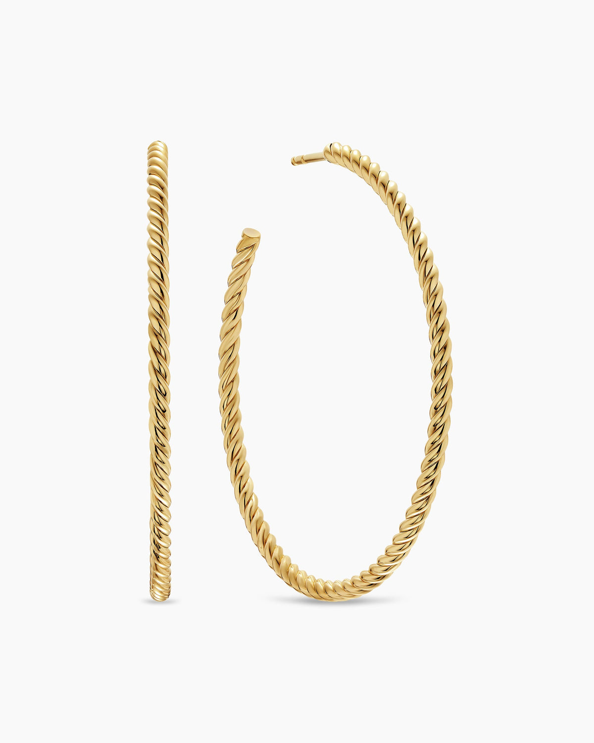 David Yurman Cablespira® Hoop Earrings in 18K Yellow Gold, 42.3mm David Yurman Women’s