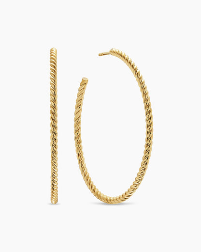 David Yurman Cablespira® Hoop Earrings in 18K Yellow Gold, 42.3mm David Yurman Women’s