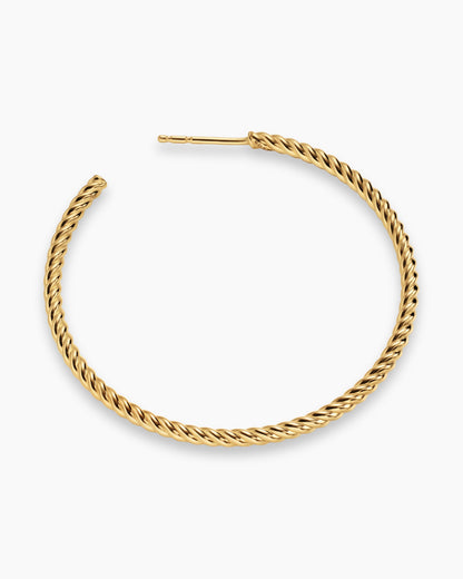 David Yurman Cablespira® Hoop Earrings in 18K Yellow Gold, 42.3mm David Yurman Women’s