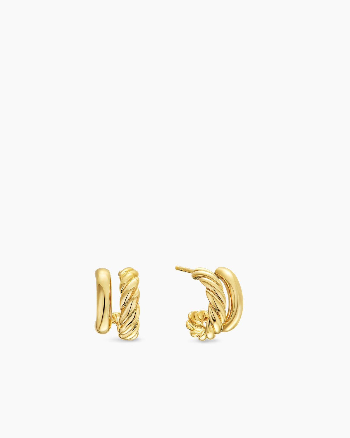 David Yurman DY Mercer Double Hoop Huggie Earrings David Yurman Women’s