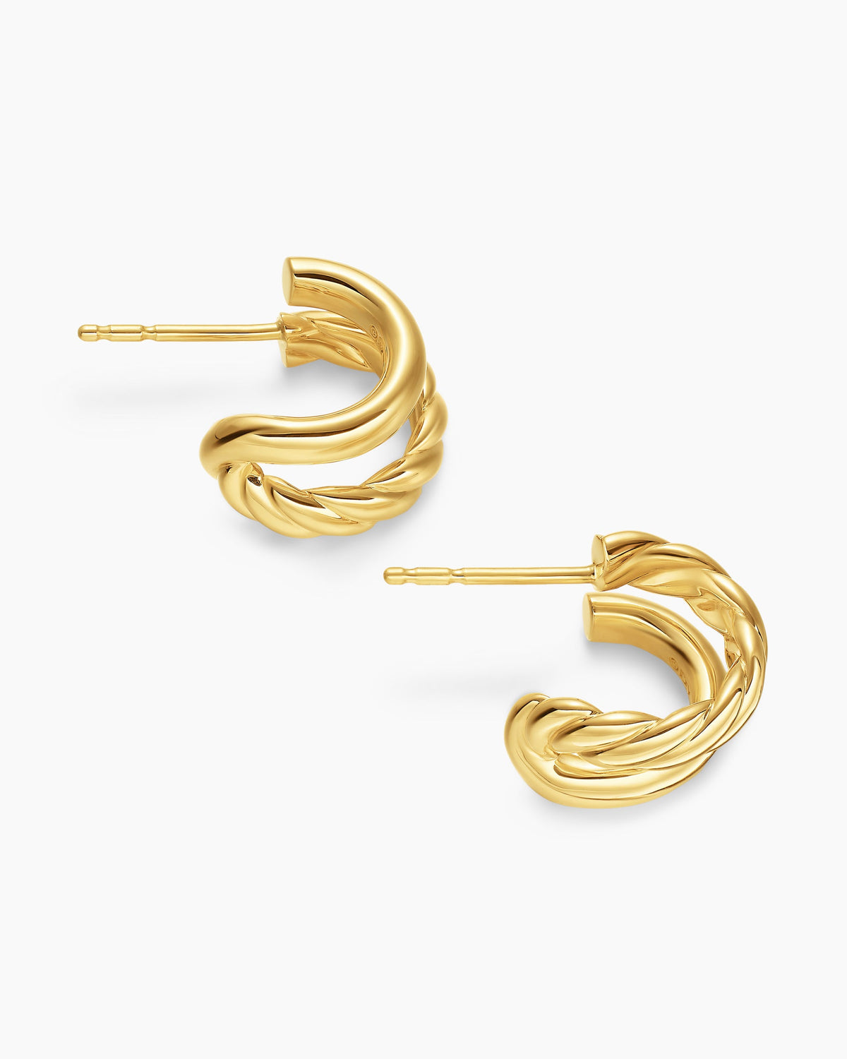 David Yurman DY Mercer Double Hoop Huggie Earrings David Yurman Women’s